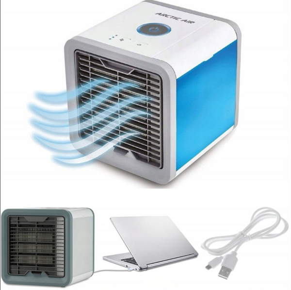 KLIMATYZATOR PRZENOŚNY MINI NA WODĘ NAWILŻACZ USB KLIMATOR COOLER WIATRAK