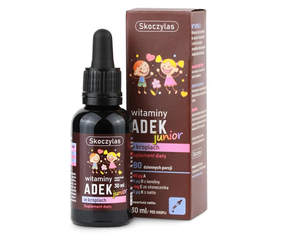 Witamina ADEK Junior Skoczylas - Witaminy dla dzieci w kroplach - 30 ml