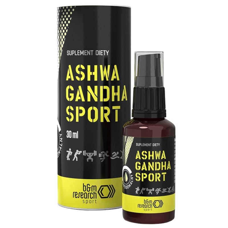 Ashwagandha Sport Liposomalny ekstrakt ziołowy B&M Research - 30 ml