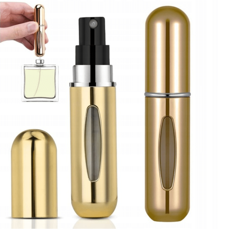 Atomizer podróżny na perfumy - 5ml czarny lub złoty - 1 sztuka (Kolor: zloty)