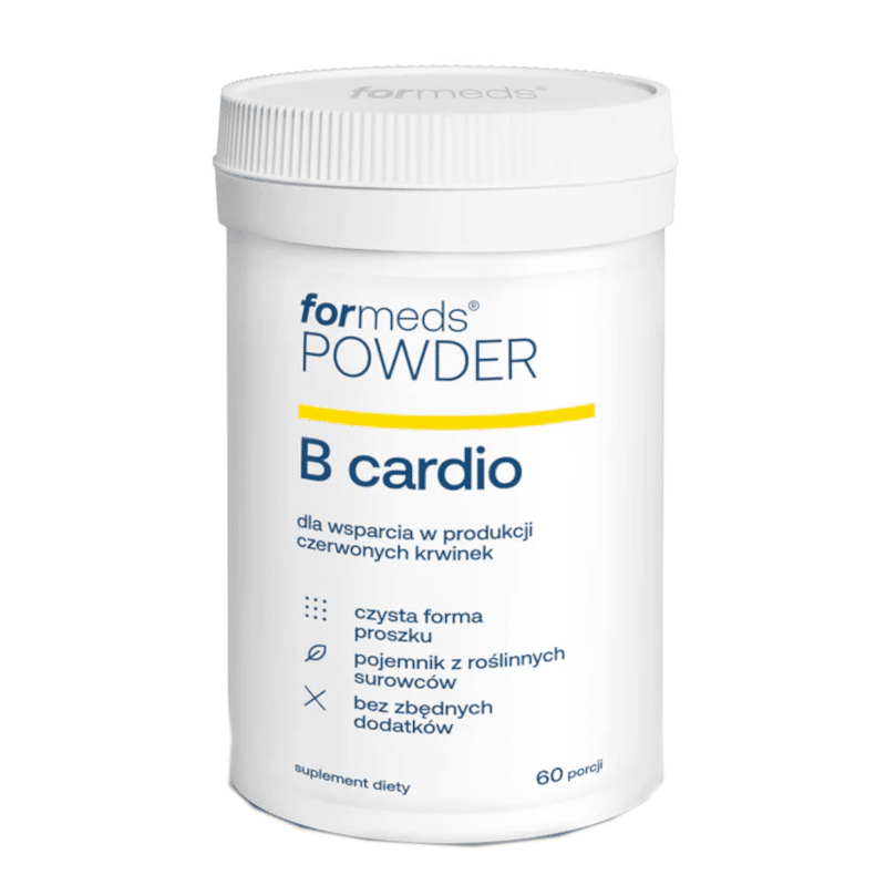 B cardio Powder Formeds - Wsparcie produkcji czerwonych krwinek - 60 porcji