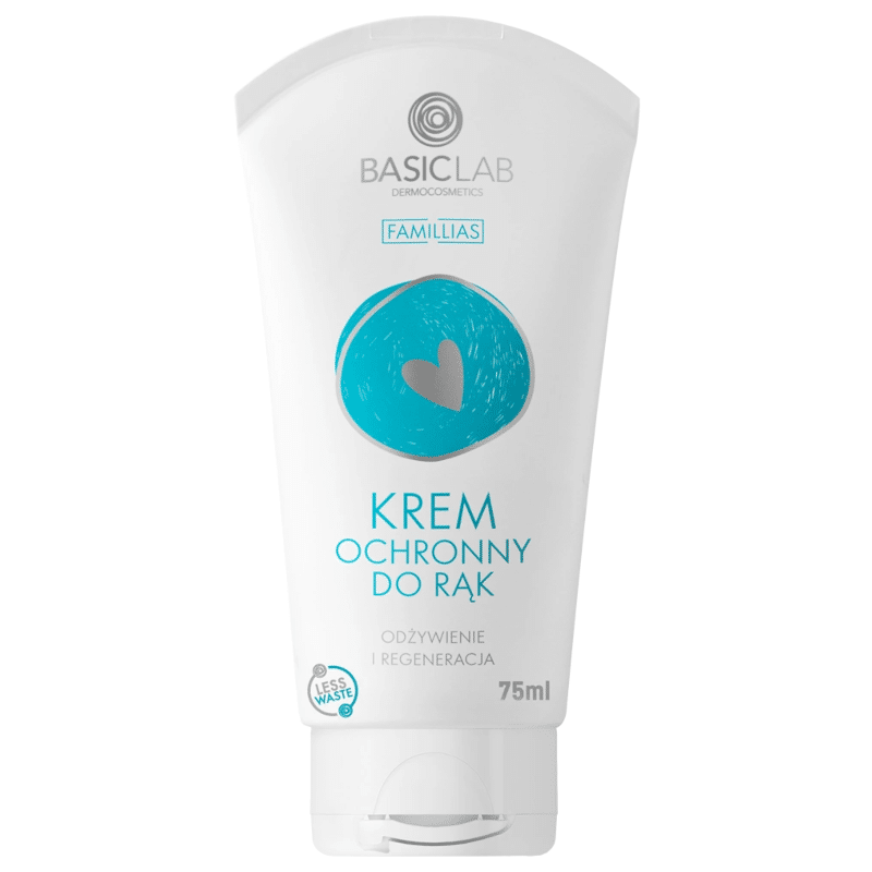 Ochronny krem do rąk BASICLAB - Wspomaga regenerację suchych, szorstkich i podrażnionych dłoni - 75 ml
