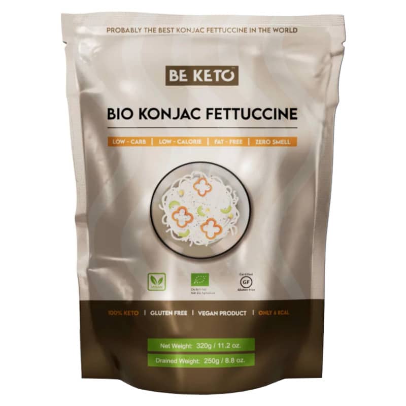 Bio Makaron Konjac Fettuccine BeKeto - Niskowęglowodanowy i niskokaloryczny makaron - 320 g