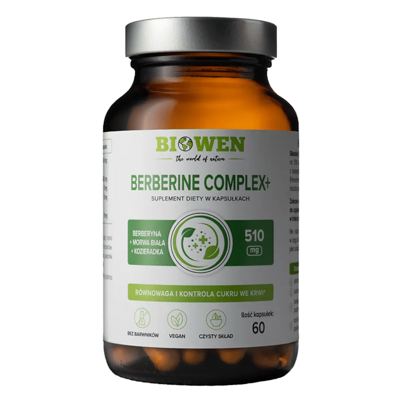 Berberine Complex + Biowen - Z kozieradką i morwą białą dla kontroli cukru - 60 kapsułek