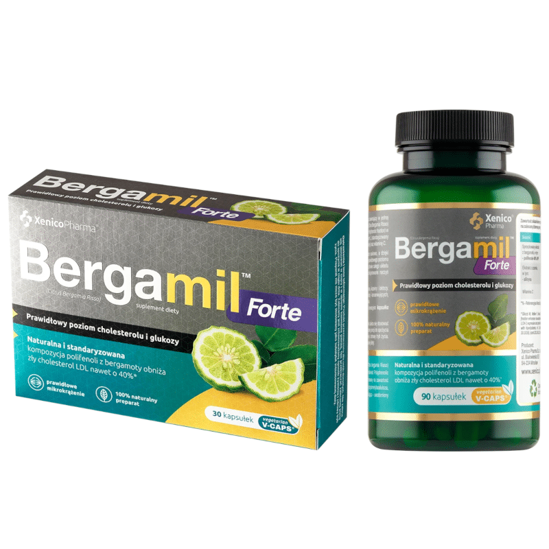 Bergamil Forte Xenico Pharma - Cholesterol - Smak bergamotki (Opakowanie: 30-kapsulek)