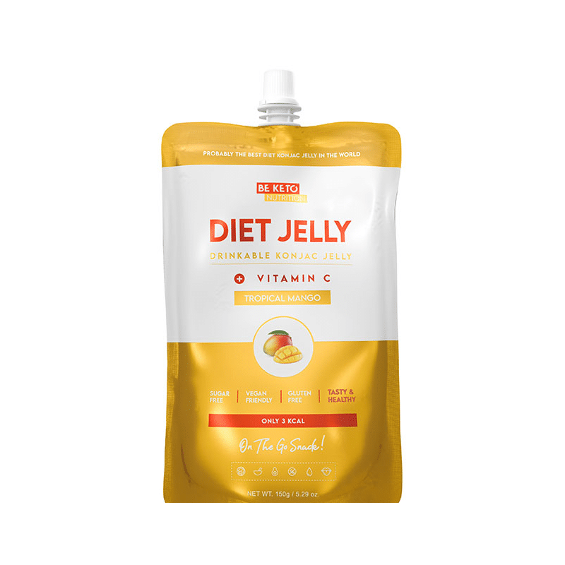 Galaretka Dietetyczna Konjac BeKeto - W czterech różnych smakach - 150 g (Smak: dzika-malina)