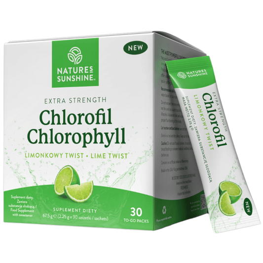 Chlorofil w saszetkach o smaku limonkowym Nature’s Sunshine - 30 saszetek (67,5 g)