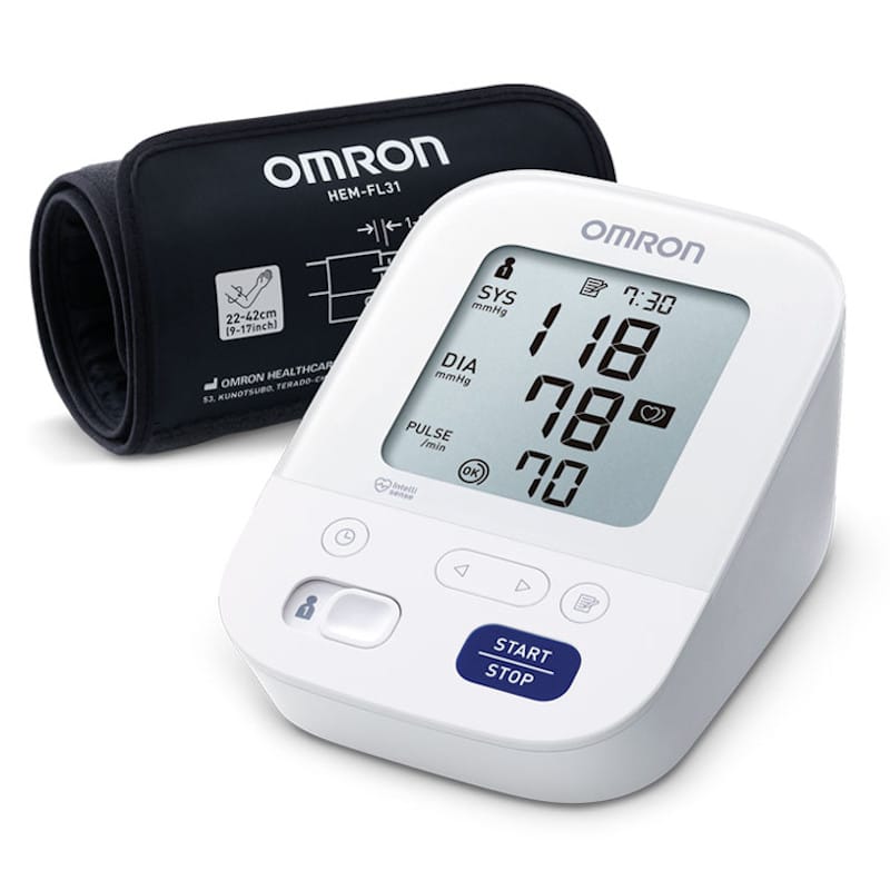 Ciśnieniomierz naramienny Omron M3 Comfort z mankietem Intelli Wrap + dzienniczek