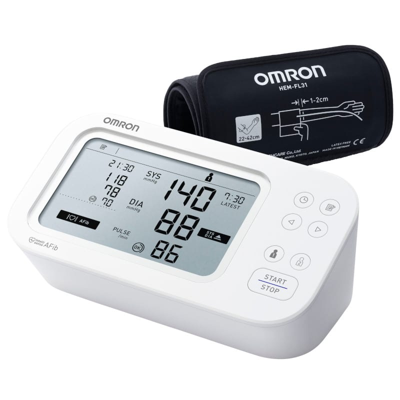 Ciśnieniomierz naramienny Omron M6 Comfort AFib z mankietem Intelli Wrap + dzienniczek