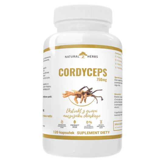 Cordyceps 750 mg Alto Pharma - Wzmacnia odporność - 120 kapsułek