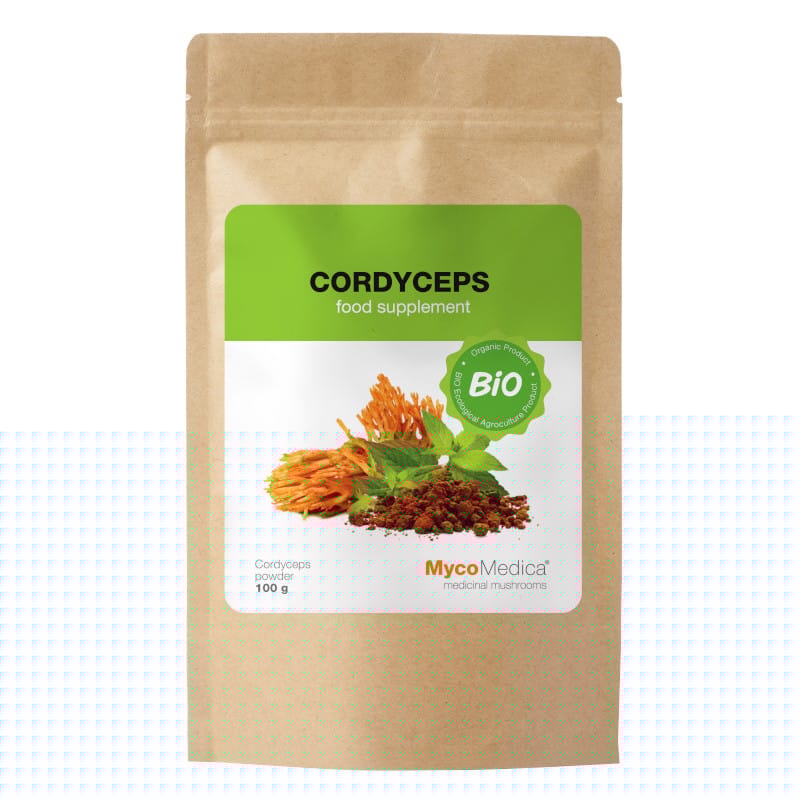 Cordyceps BIO MycoMedica Grzyby w proszku - Wspiera płuca - 100 g