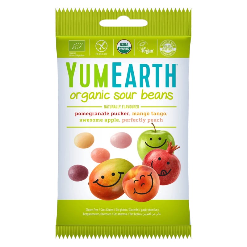 Cukierki Kwaśne Fasolki EKO Sour Beans YumEarth - 50 g