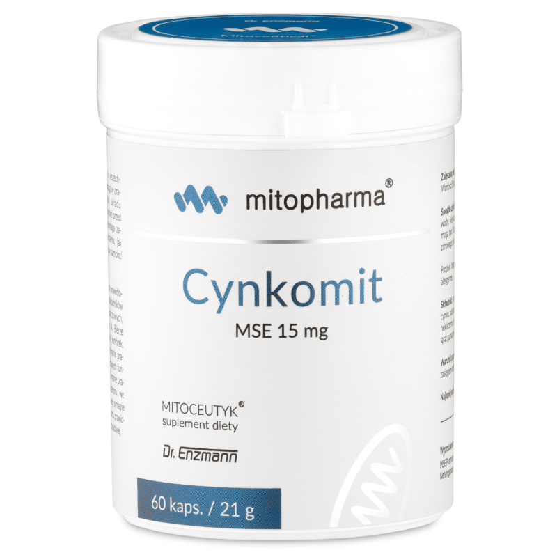 Cynkomit MSE Mitopharma - Czysty cynk w postaci chelatu cynku - 60 kapsułek
