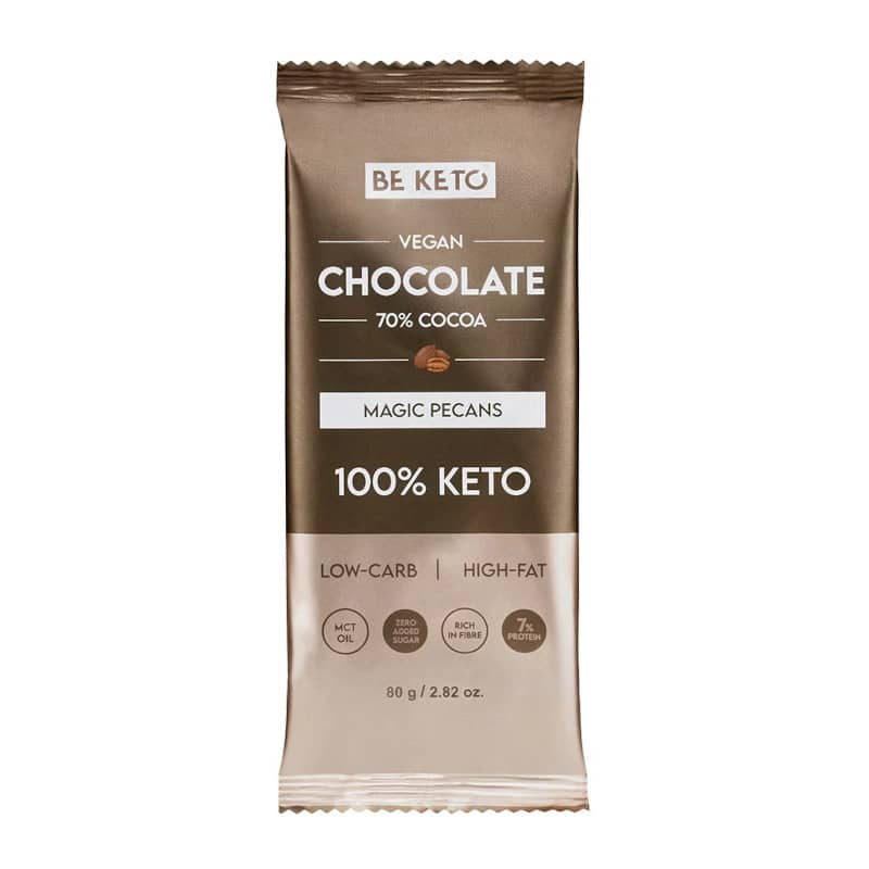 Wegańska Keto Czekolada z Olejem MCT BeKeto - Różne smaki 80 g (Smak: dzika-malina)