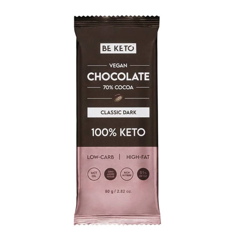 Wegańska Keto Czekolada z Olejem MCT BeKeto - Różne smaki 80 g (Smak: karmelizowany-orzech-laskowy)