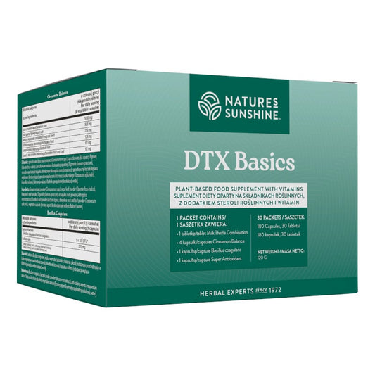 DTXBasics Nature's Sunshine - Codzienne wsparcie w oczyszczaniu organizmu - 30 saszetek