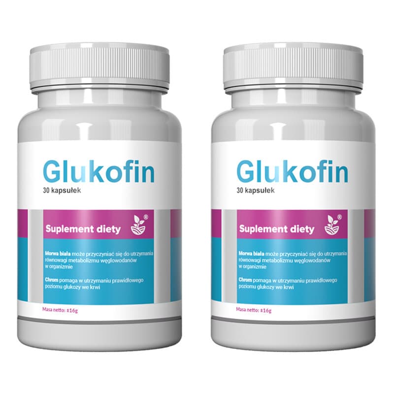 Glukofin - Wspiera prawidłowy metabolizm węglowodanów (Ilosc-opakowan: 2-opakowania)