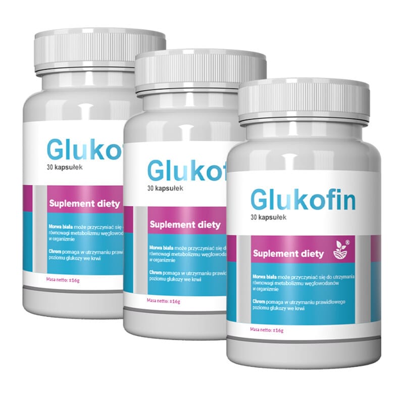 Glukofin - Wspiera prawidłowy metabolizm węglowodanów (Ilosc-opakowan: 2-opakowania)