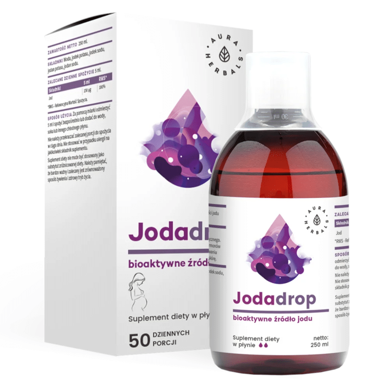 Jodadrop Aura Herbals - Bioaktywne źródło jodu - 250 ml płyn