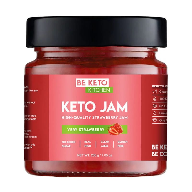 Keto Dżemy od Beketo - Smak bez Kompromisów i Minimalna Ilość Węglowodanów - 200 g (Smak: brzoskwiniowy)
