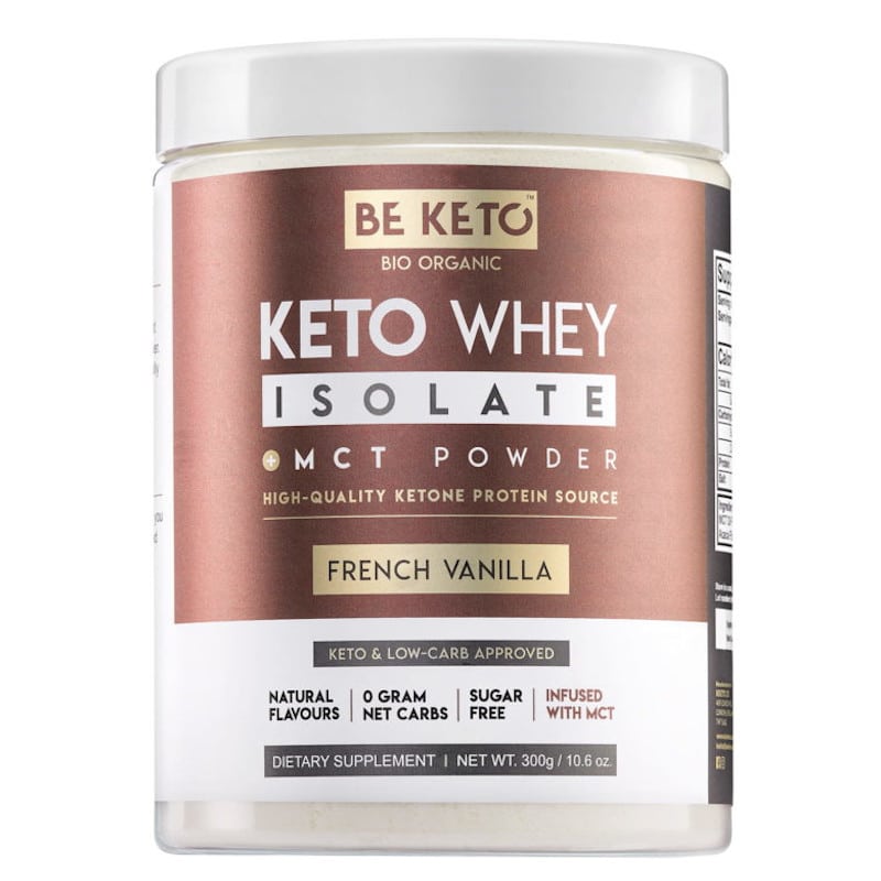 Keto Izolat Białka z olejem MCT BeKeto 300 g - Różne smaki (Smak: dzika-malina)