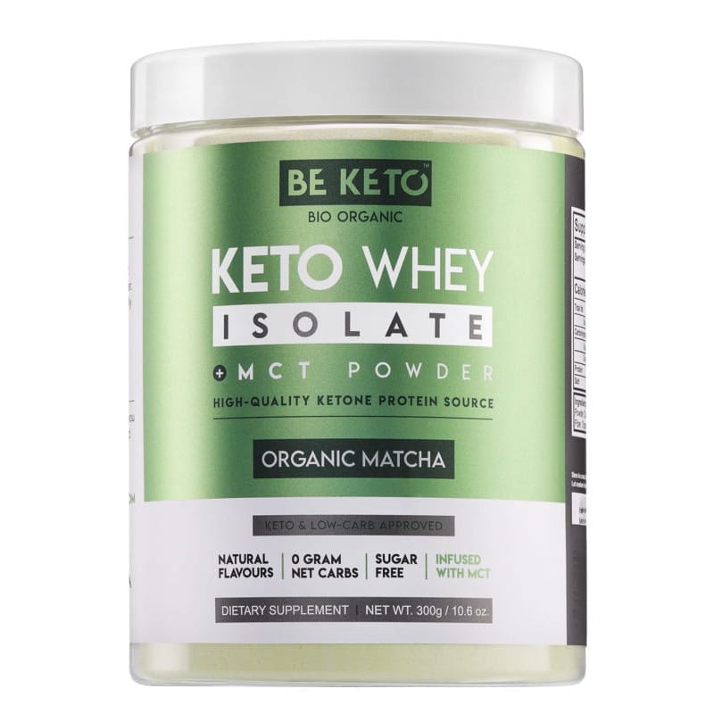 Keto Izolat Białka z olejem MCT BeKeto 300 g - Różne smaki (Smak: dzika-malina)