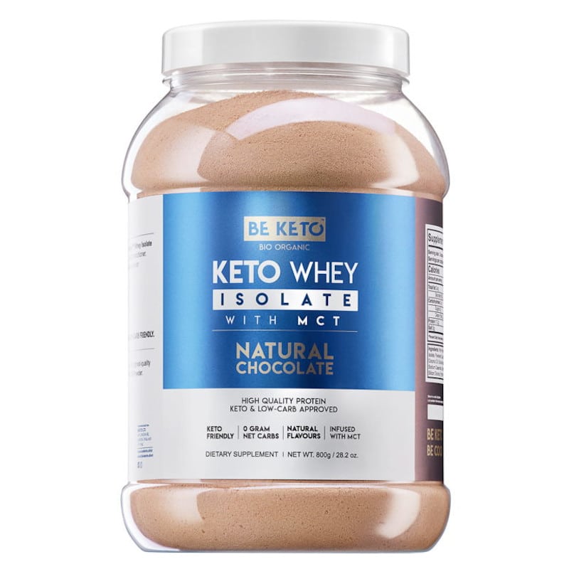 Keto Izolat Białka z olejem MCT BeKeto 800 g - 3 pyszne smaki (Smak: francuska-wanilia)