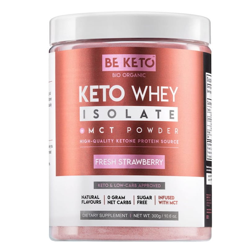Keto Izolat Białka z olejem MCT BeKeto 300 g - Różne smaki (Smak: dzika-malina)