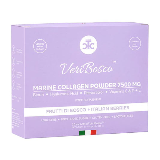 Kolagen morski VeriBosco 7500 mg o smaku owoców leśnych w saszetkach The Collagen Company (Opakowanie: 30-saszetek)