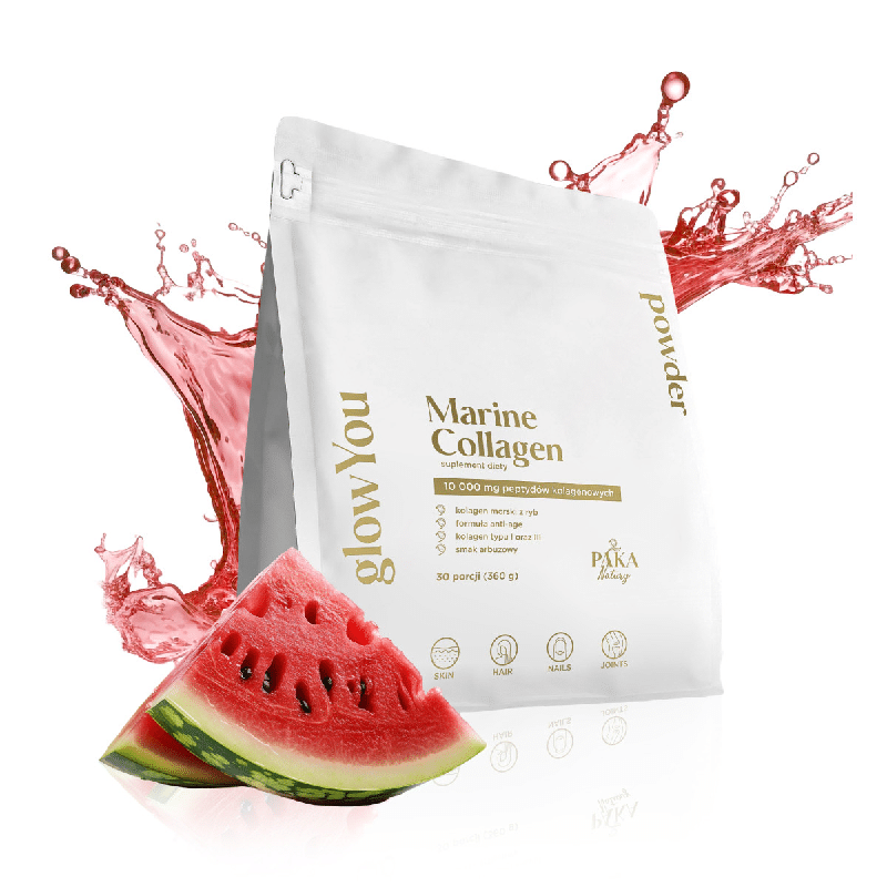 Kolagen morski glowYou Paka Natury - 10 000 mg - 30 porcji do picia o smaku Mango, Arbuz i Cytryna (Smak: mango)