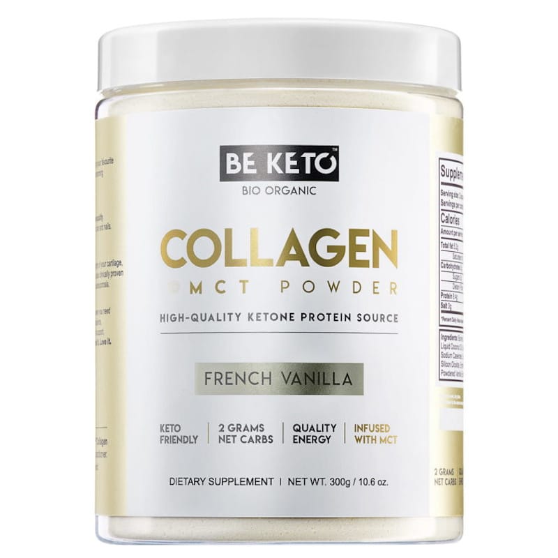 Kolagen z olejem MCT BeKeto w proszku 300 g - Różne smaki (Smak: kokos-biala-czekolada)
