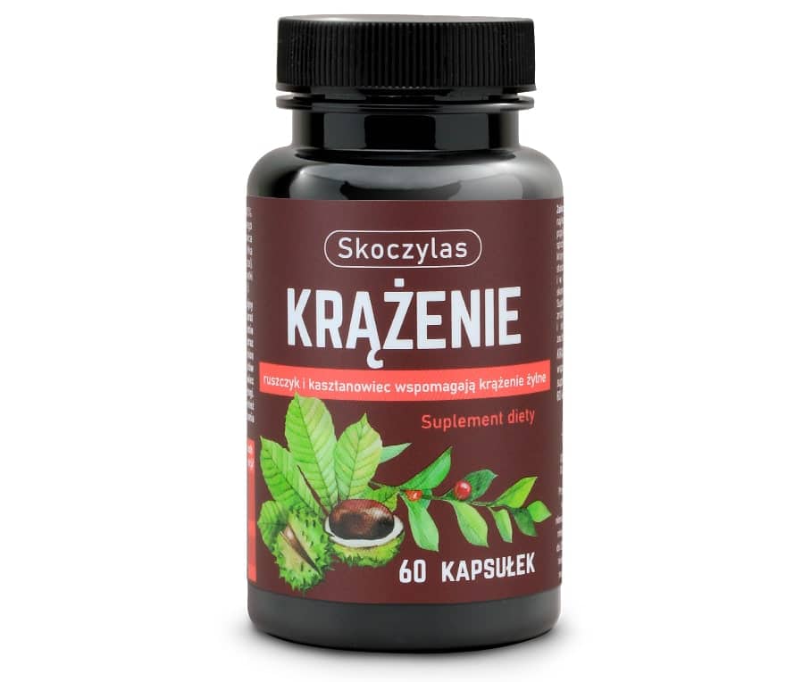 KRĄŻENIE - Ruszczyk i kasztanowiec wspomagają krążenie żylne Skoczylas - 60 kapsułek