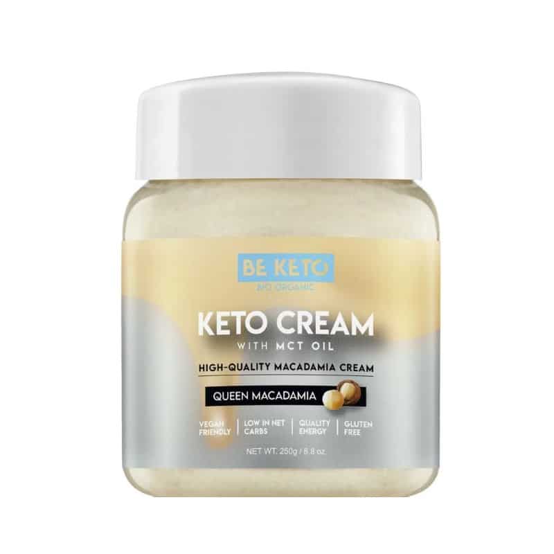 Keto Krem z Olejem MCT BeKeto - Różne Smaki 250 g (Smak: migdal-wanilia)