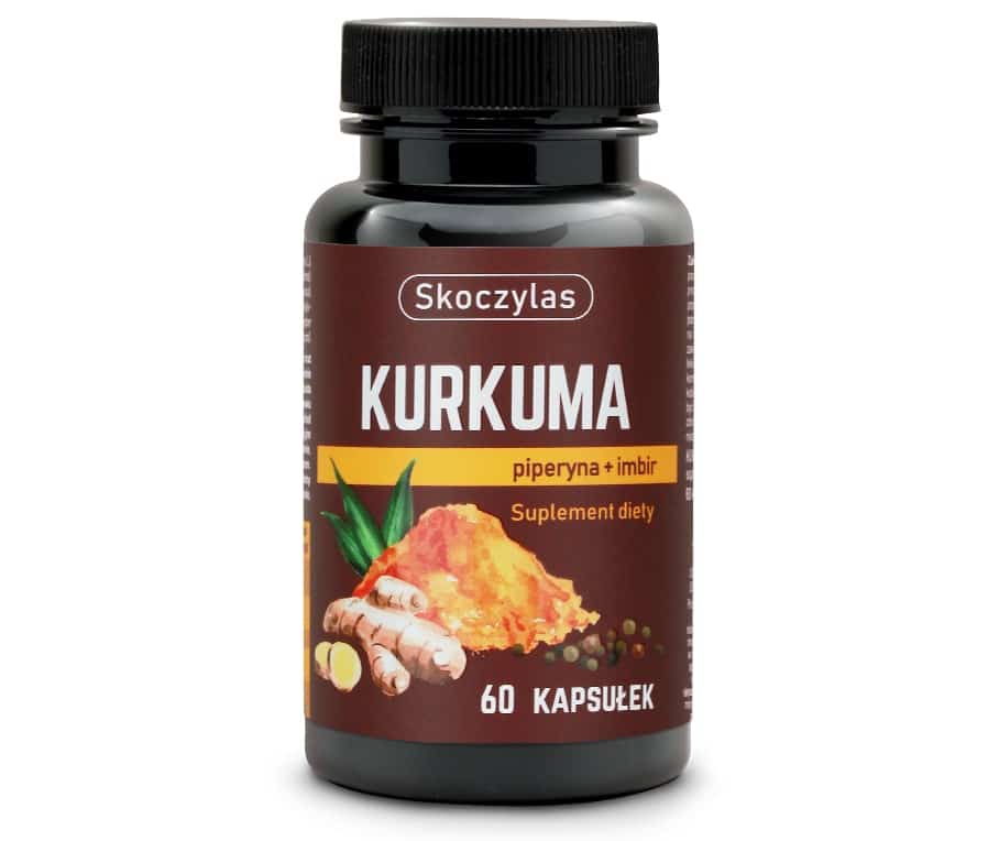 Kurkuma, piperyna, imbir Skoczylas - Metabolizm tłuszczów - 60 kapsułek