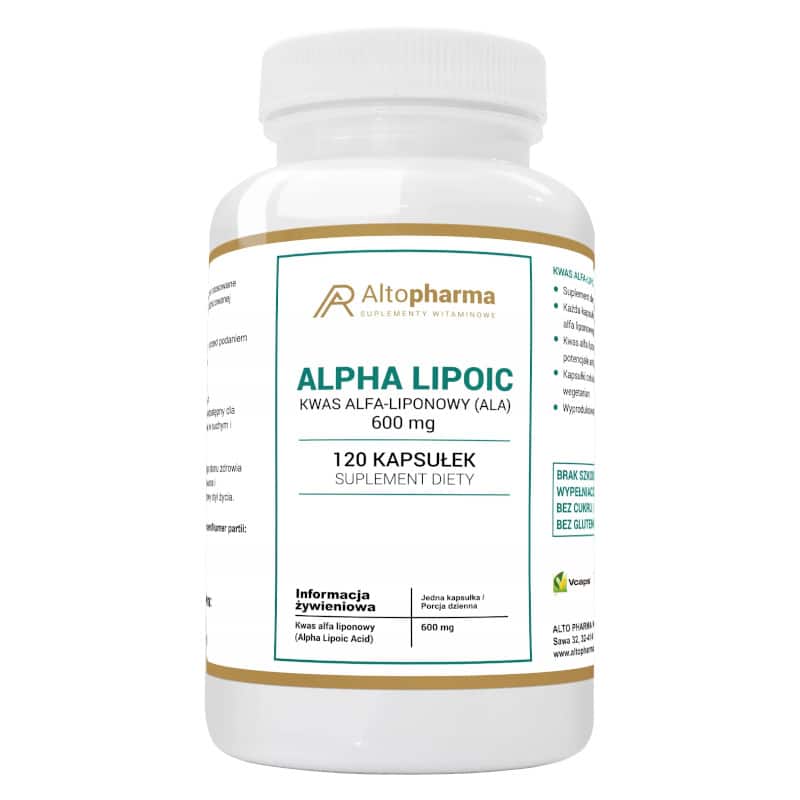 Kwas Alfa-Liponowy Alpha Lipolic (ALA) 600 mg Alto Pharma - 120 kapsułek