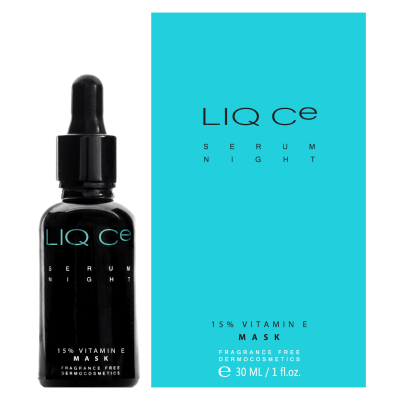 LIQ Ce Serum Night 15% Vitamin E MASK Liqpharm - Dwufazowe serum na noc - 30 ml