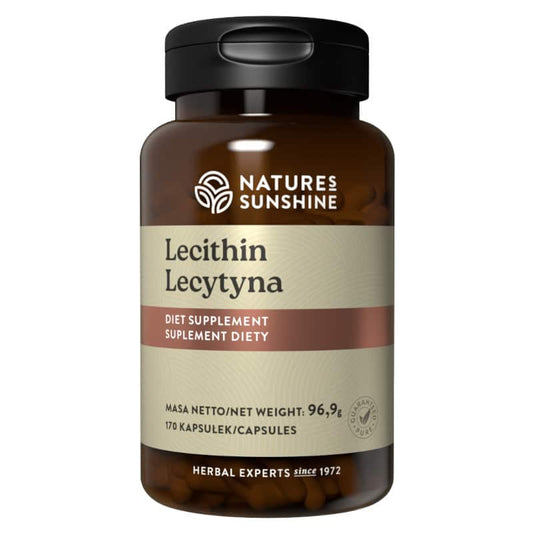 Lecytyna Nature's Sunshine - Wspomaga pamięć i koncentrację - 170 kapsułek