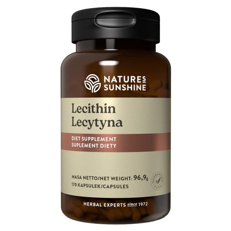 Lecytyna Nature's Sunshine - Wspomaga pamięć i koncentrację - 170 kapsułek