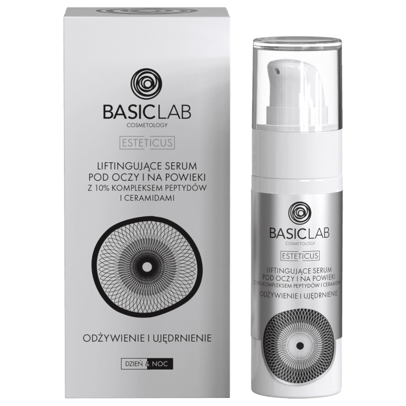Liftingujące serum pod oczy i na powieki BASICLAB - Ujędrnienie i napięci - 15 ml, 30 ml (Pojemnosc: 30-ml)