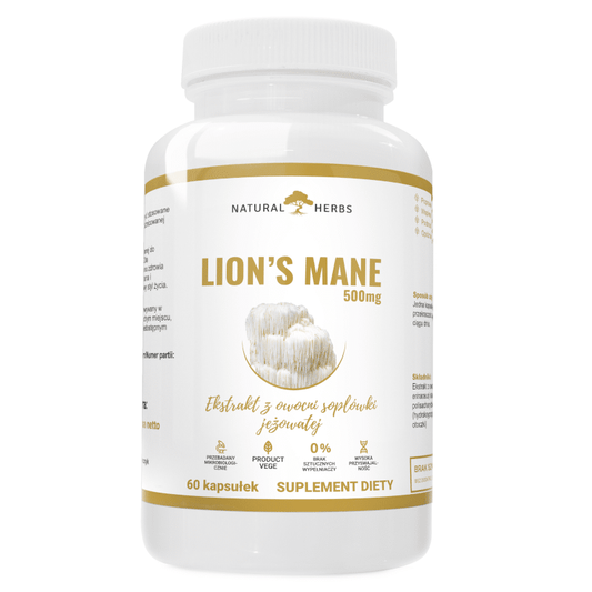 Lion's mane 500mg Alto Pharma - Ekstrakt z owocni soplówki jeżowatej - 60 kapsułek