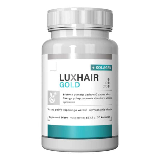 Luxhair Gold - Dla pięknych i mocnych włosów, zdrowej skóry i paznokci (Ilosc-opakowan: 2-opakowania)