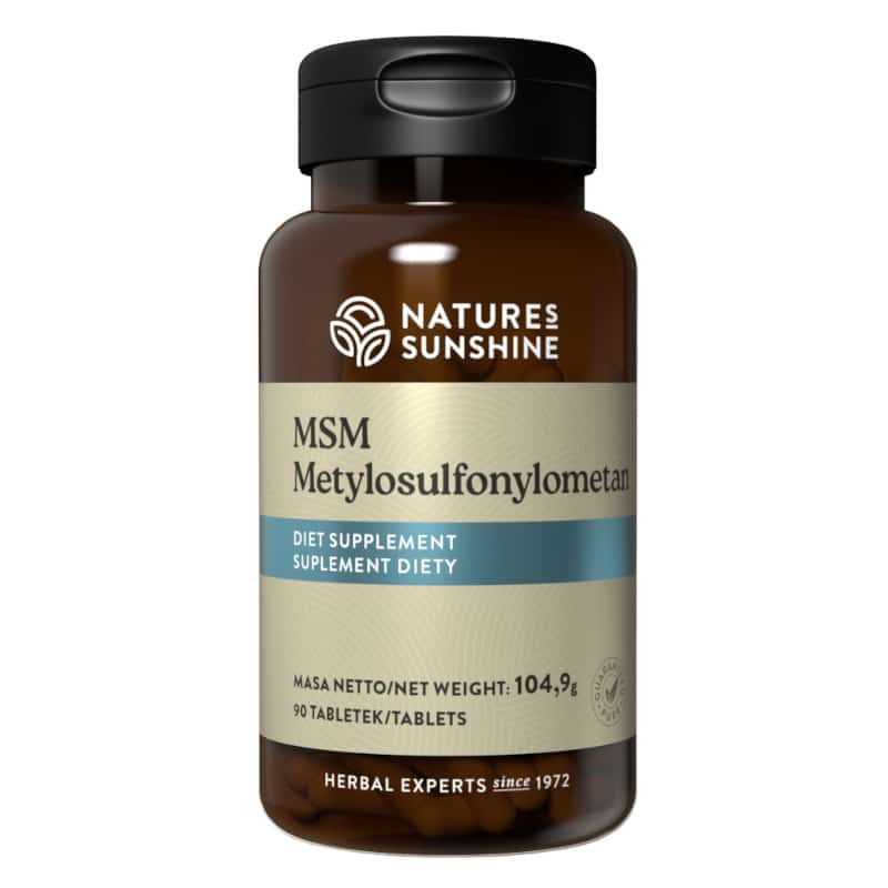 MSM Metylosulfonylometan Nature's Sunshine - Siarka organiczna dla stawów - 90 tabletek
