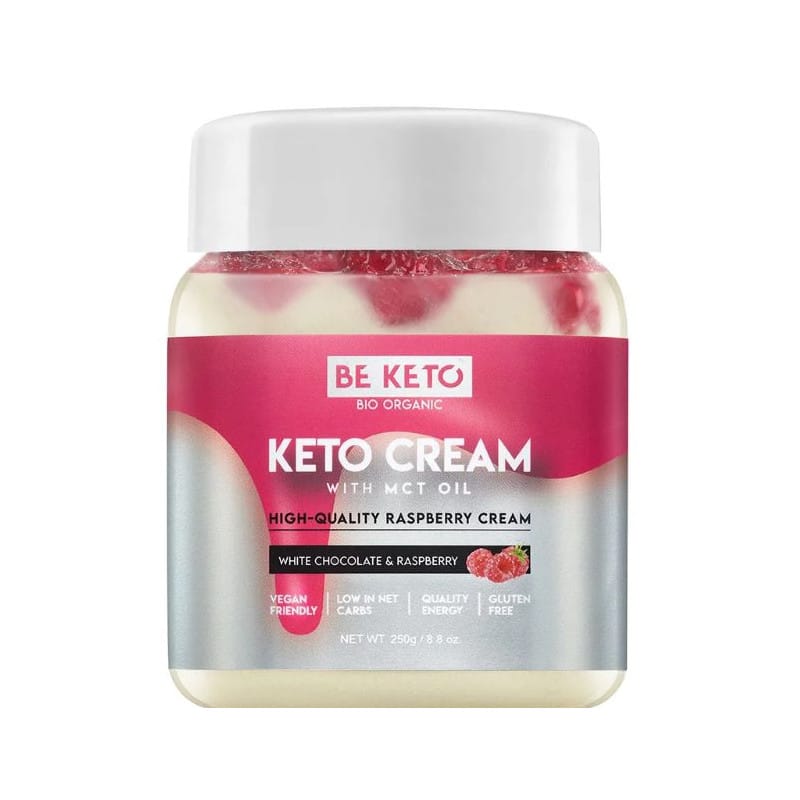 Keto Krem z Olejem MCT BeKeto - Różne Smaki 250 g (Smak: migdal-wanilia)