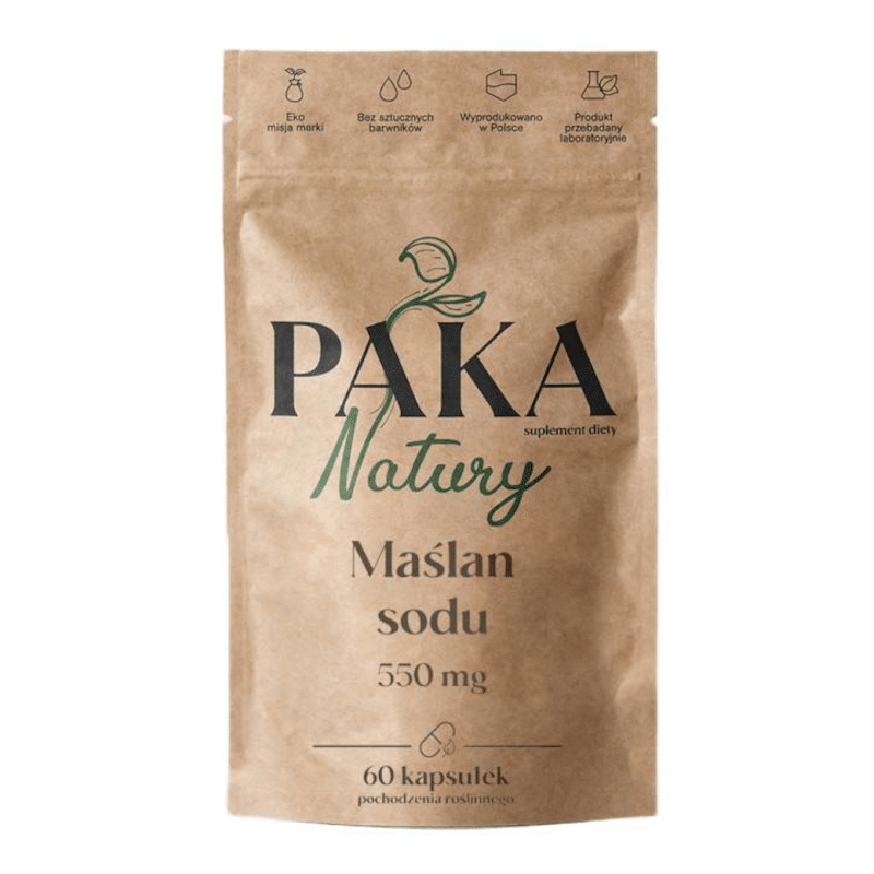 Maślan sodu Paka Natury - Na jelita - 60 kapsułek