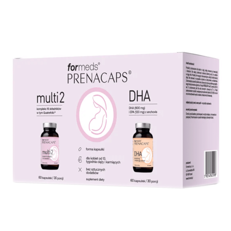 Multi 2 DHA Prenacaps - Wsparcie od II trymestru - 2x 60 kapsułek
