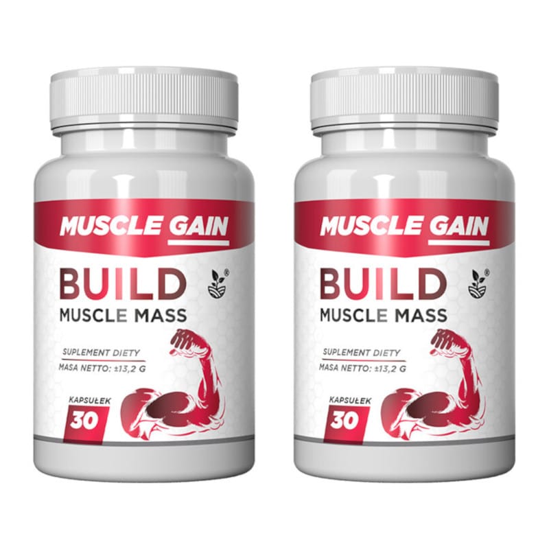 Muscle Gain Build - Suplement diety na masę mięśniową (Ilosc-opakowan: 2-opakowania)