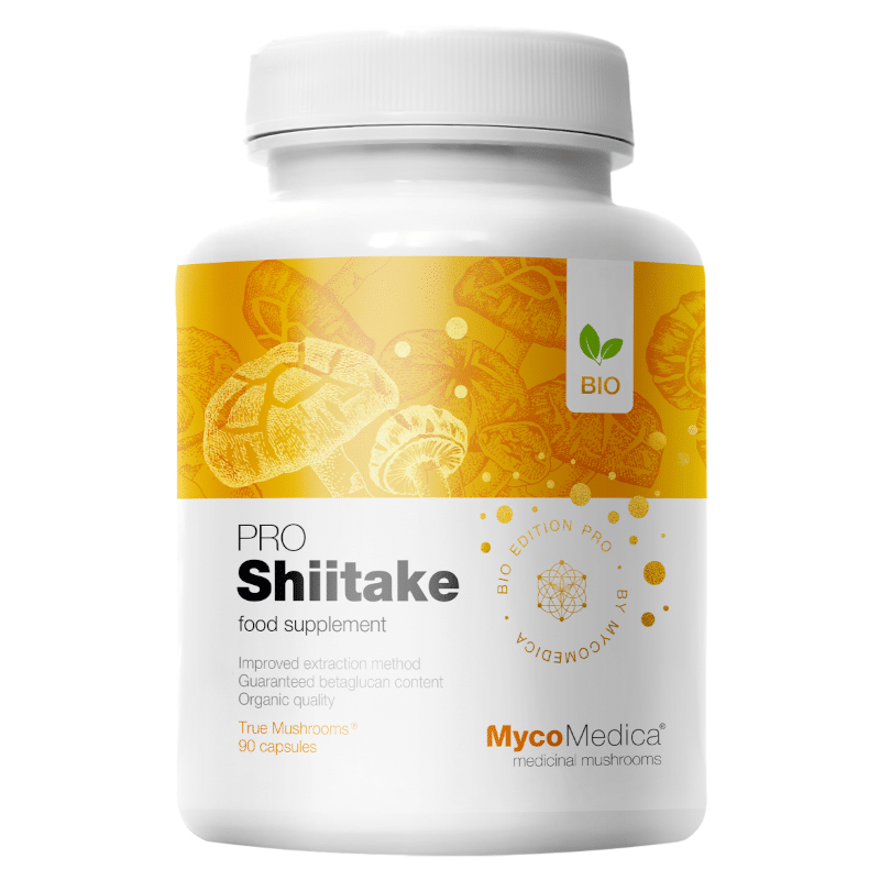 Shiitake PRO 35 % MycoMedica - Twardnik japoński - 90 kapsułek