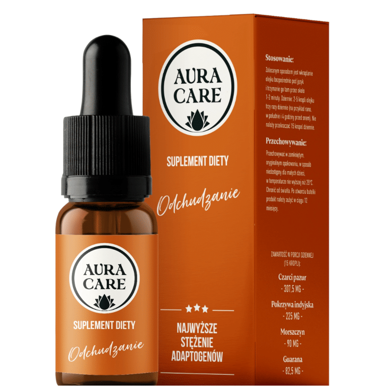 Odchudzanie AURA CARE - Naturalne wsparcie podczas odchudzania - 10ml, około 300 kropli