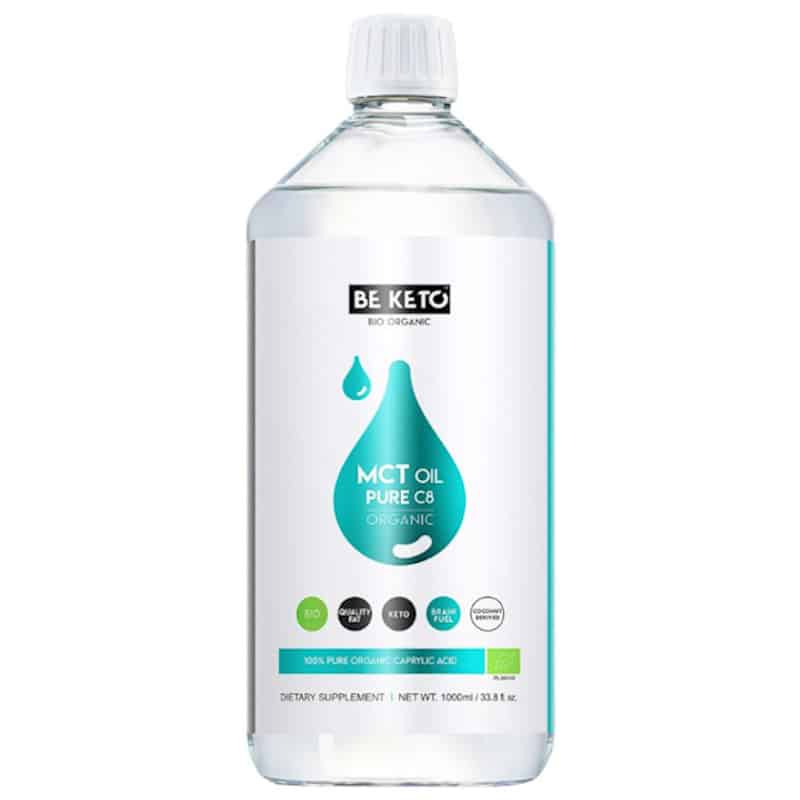 Olej MCT 100% C8 BeKeto - Podstawa diety ketogenicznej - 100, 500 lub 1000 ml (Pojemnosc: 500-ml)