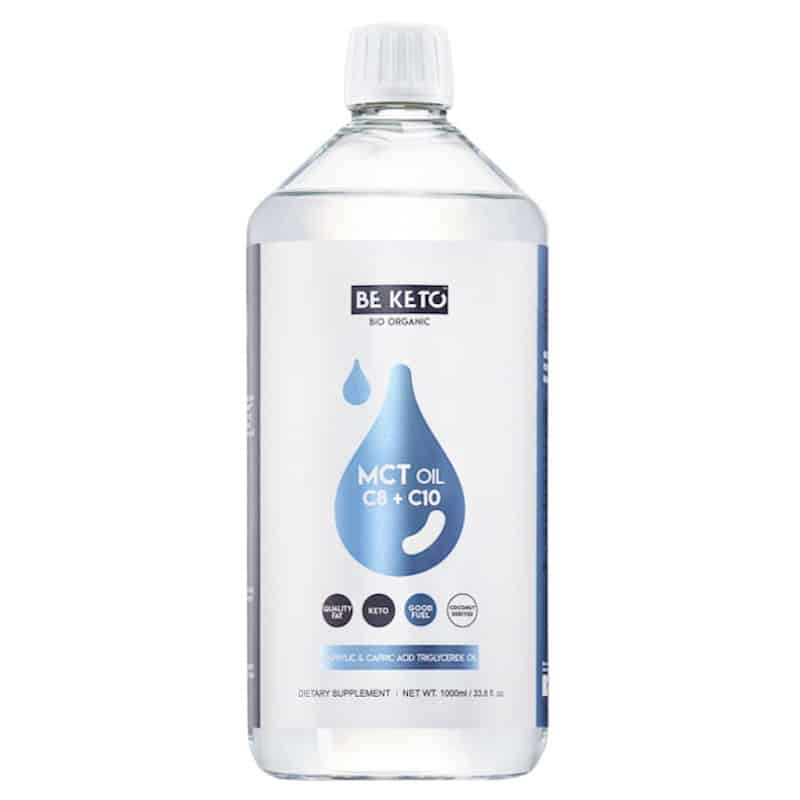 Olej MCT 100% C8 + C10 BeKeto - Dla osób na diecie ketogenicznej - 100, 500 lub 1000 ml (Pojemnosc: 500-ml)